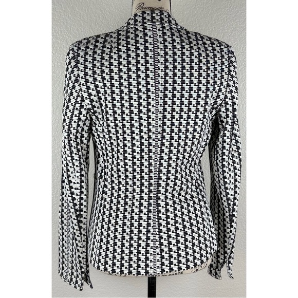 Akris Punto Black & White Soundboard Pattern Jacket and Frankie Pants Suit Sz  4 - Picture 5 of 16